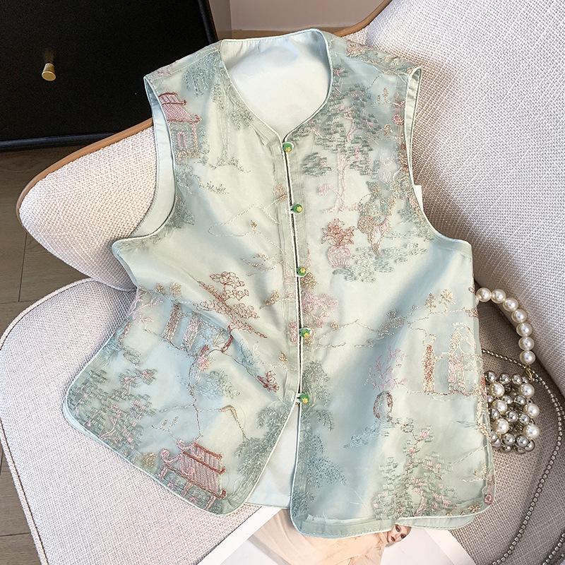 Women s New Retro Chinese Style Sleeveless Vest - High-Quality Fashionable Waistcoat Small
Women s New Retro Chinese Style Sleeveless Vest - High-Quality Fashionable Waistcoat Small