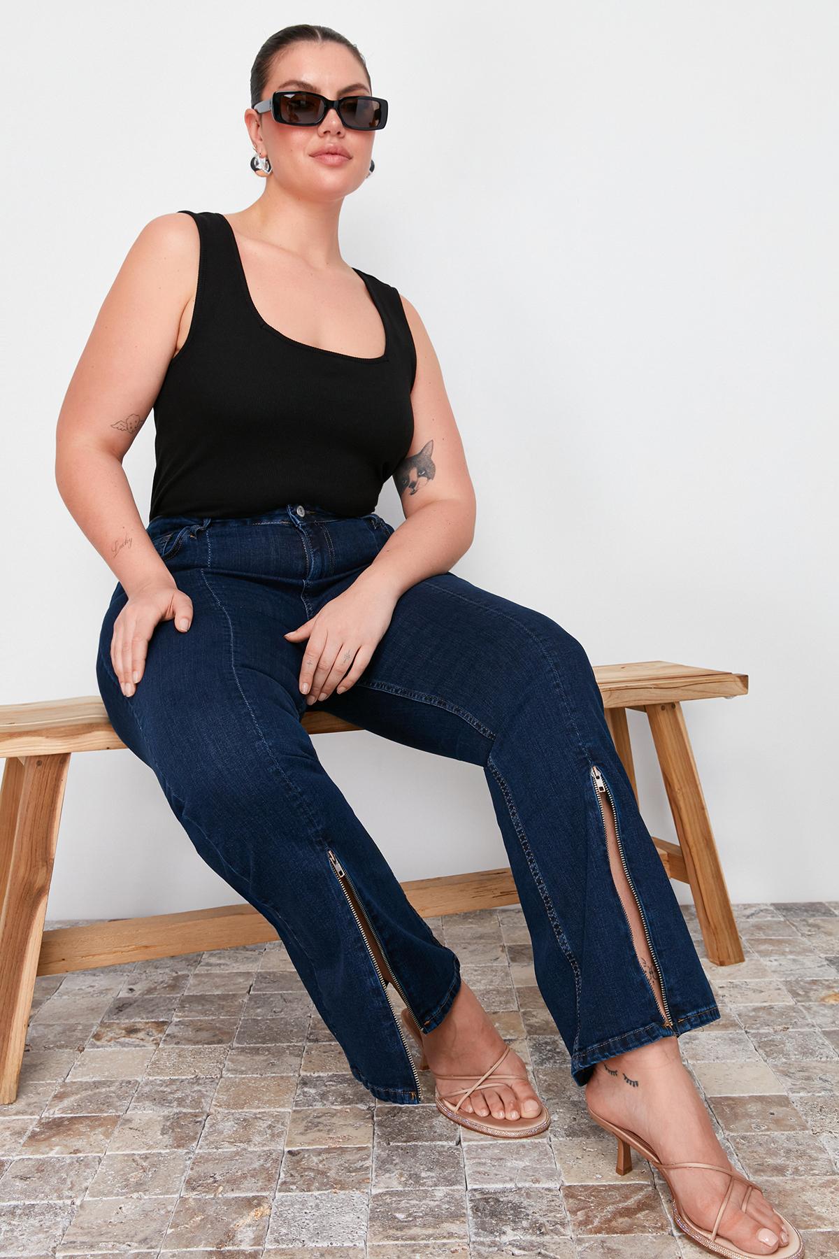 Женские джинсы больших размеров, модные синие расклешенные джинсы на молнии с высокой талией нового сезона XXL слоновая кость
Женские джинсы больших размеров, модные синие расклешенные джинсы на молнии с высокой талией нового сезона XXL слоновая кость