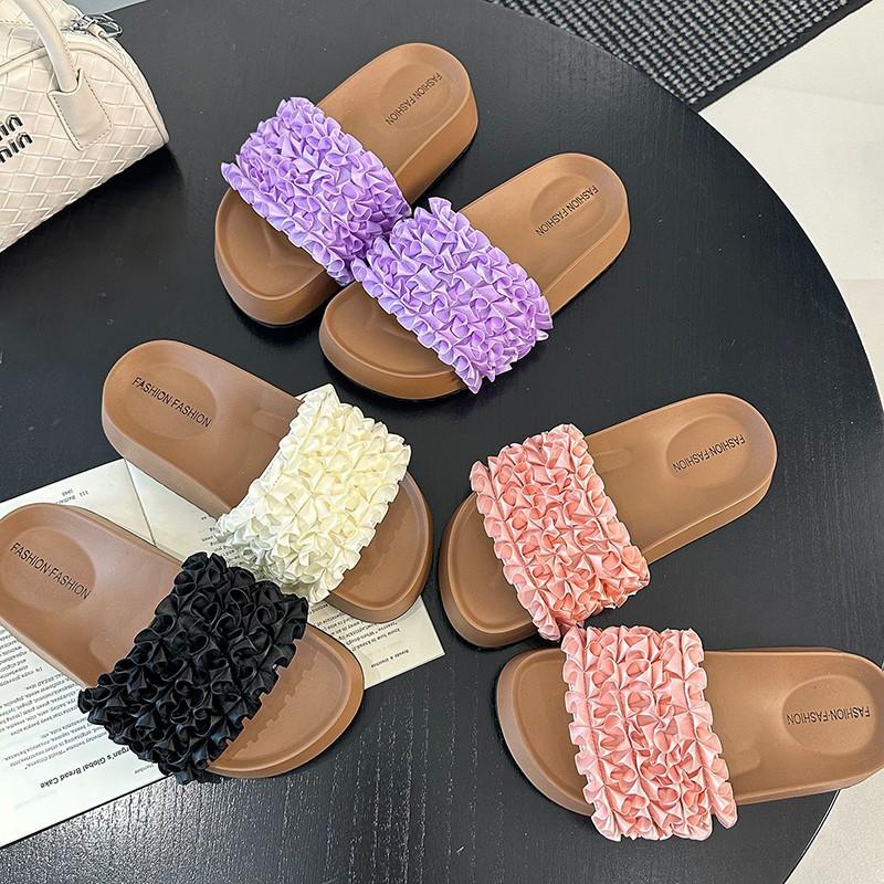 Spring and summer new bow one-word flower flat-bottomed satin thick-bottomed one-word slippers women wear cool slippers 35
Spring and summer new bow one-word flower flat-bottomed satin thick-bottomed one-word slippers women wear cool slippers 35