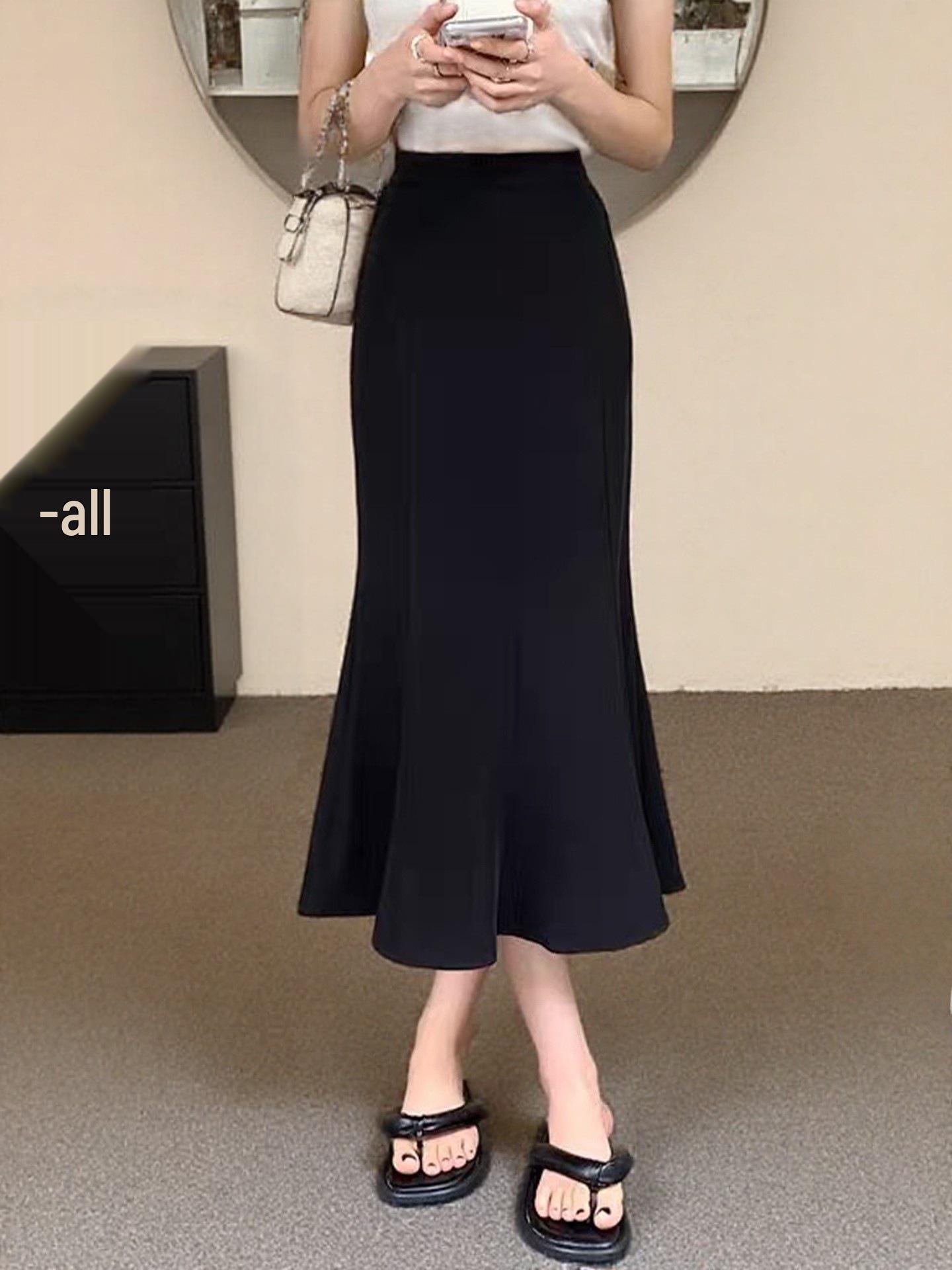 Elegant Black High-Waisted Fishtail Skirt for Women - Spring/Summer 2026 Collection XL чорний
Elegant Black High-Waisted Fishtail Skirt for Women - Spring/Summer 2026 Collection XL чорний