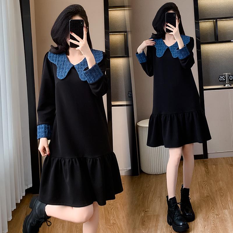 Color Block Peter Pan Collar Long Sleeve Ruffle Dress - Slimming, Age-Reducing Autumn/Winter Style 3XL
Color Block Peter Pan Collar Long Sleeve Ruffle Dress - Slimming, Age-Reducing Autumn/Winter Style 3XL