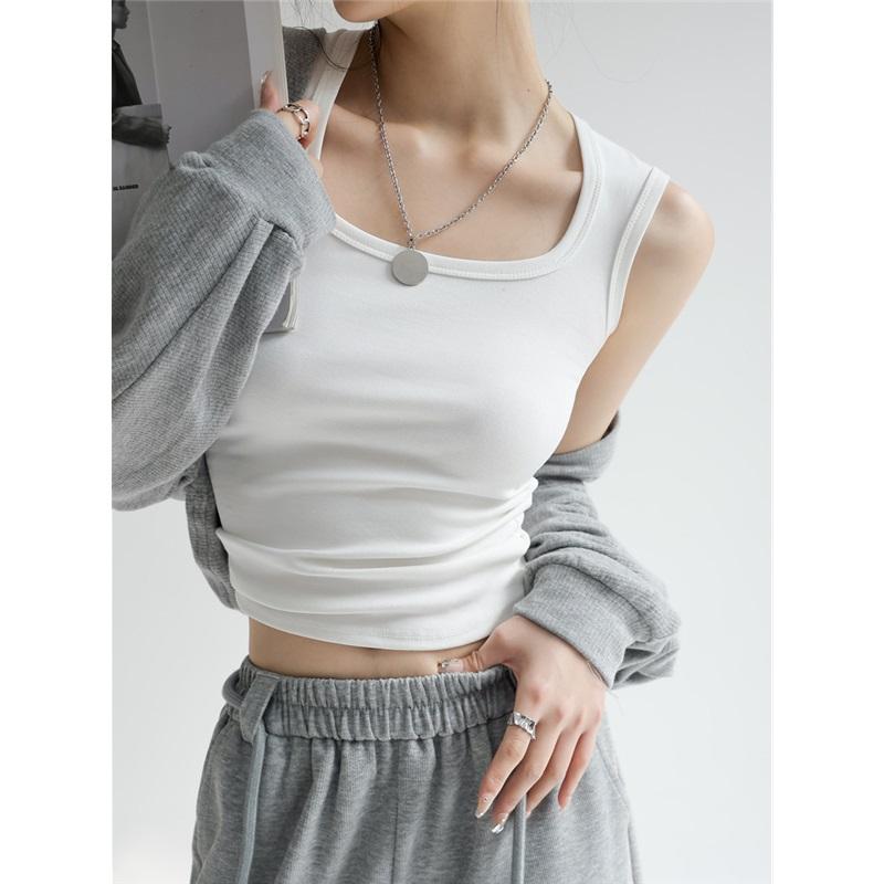 Жилет из чистого хлопка с бретельками без рукавов внутри, дамы носят топы больших размеров для девушек весной, летом и осенью XXXL белый
Жилет из чистого хлопка с бретельками без рукавов внутри, дамы носят топы больших размеров для девушек весной, летом и осенью XXXL белый