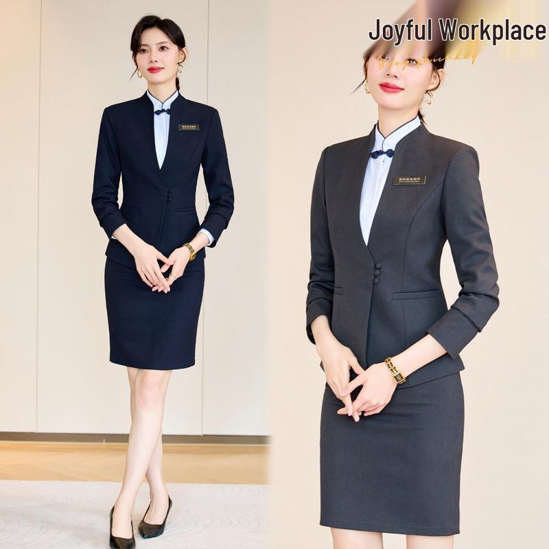 High-End Women s Workwear Set: Business Suit, Hotel Reception, Flight Attendant, Beauty Salon Uniform XL
High-End Women s Workwear Set: Business Suit, Hotel Reception, Flight Attendant, Beauty Salon Uniform XL