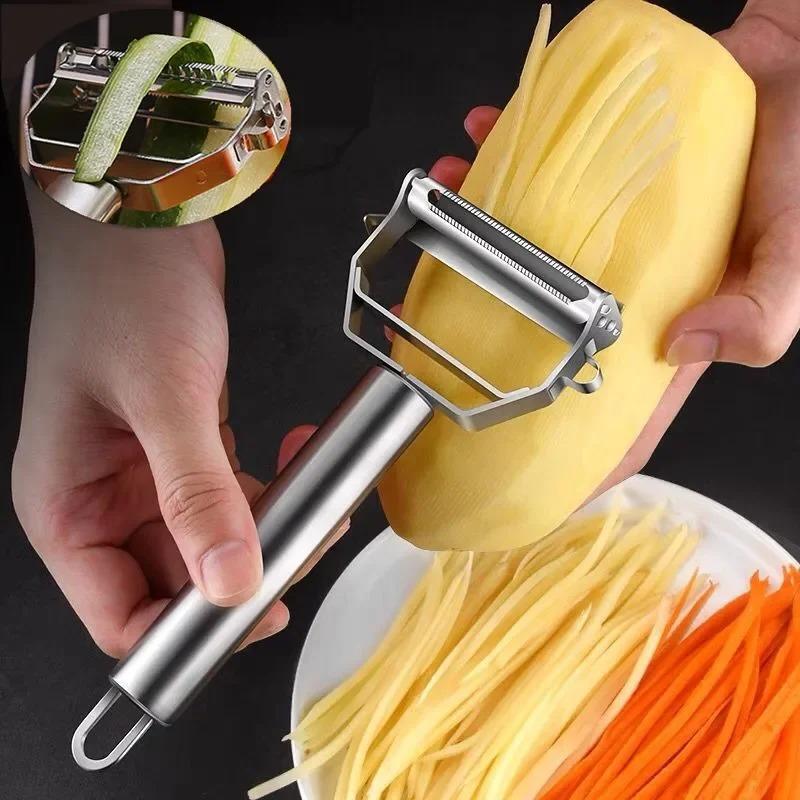 Прочная картофелерезка из нержавеющей стали, многофункциональная кухонная овощечистка, бытовая шинковка, овощечистка для моркови, огурцов и фруктов
Прочная картофелерезка из нержавеющей стали, многофункциональная кухонная овощечистка, бытовая шинковка, овощечистка для моркови, огурцов и фруктов
