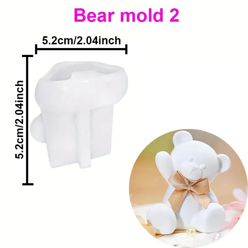 DIY 2pcs Christmas Handmade Gift Silicone Mold Cute Bear Rabbit Rose Mold for DIY Candle Plaster Crafts Home Accessories
DIY 2pcs Christmas Handmade Gift Silicone Mold Cute Bear Rabbit Rose Mold for DIY Candle Plaster Crafts Home Accessories