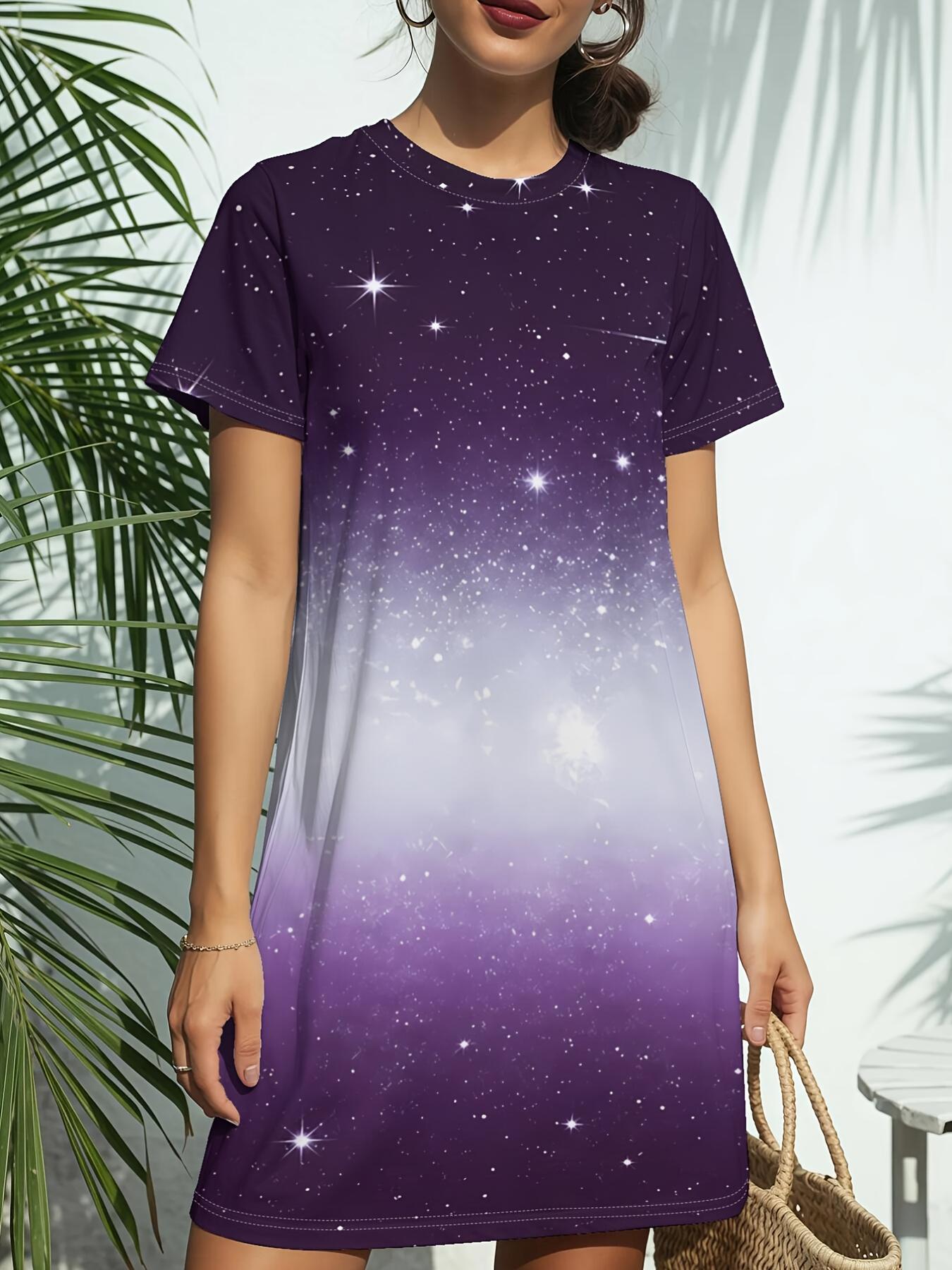 Purple SkyNew Women s Round Neck Short Sleeve T-Shirt Dress. American Style Trend Digital Printing. Casual and Versatile for Spring and Summer. Elegan 2XL дубильна кора
Purple SkyNew Women s Round Neck Short Sleeve T-Shirt Dress. American Style Trend Digital Printing. Casual and Versatile for Spring and Summer. Elegan 2XL дубильна кора