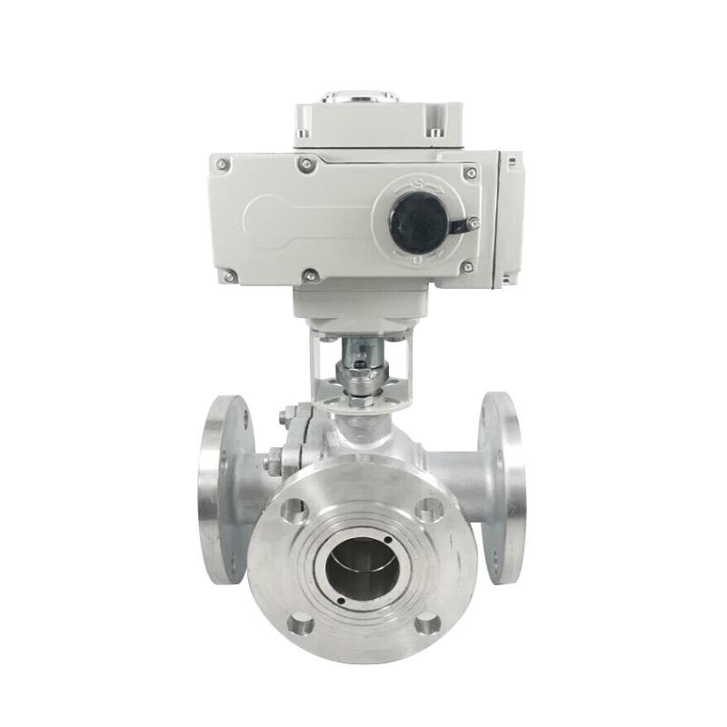 Q944F/Q945F Electric Flanged Three-Way Quick Reversing Ball Valve, T-/L-Type, Soft Seal
Q944F/Q945F Electric Flanged Three-Way Quick Reversing Ball Valve, T-/L-Type, Soft Seal