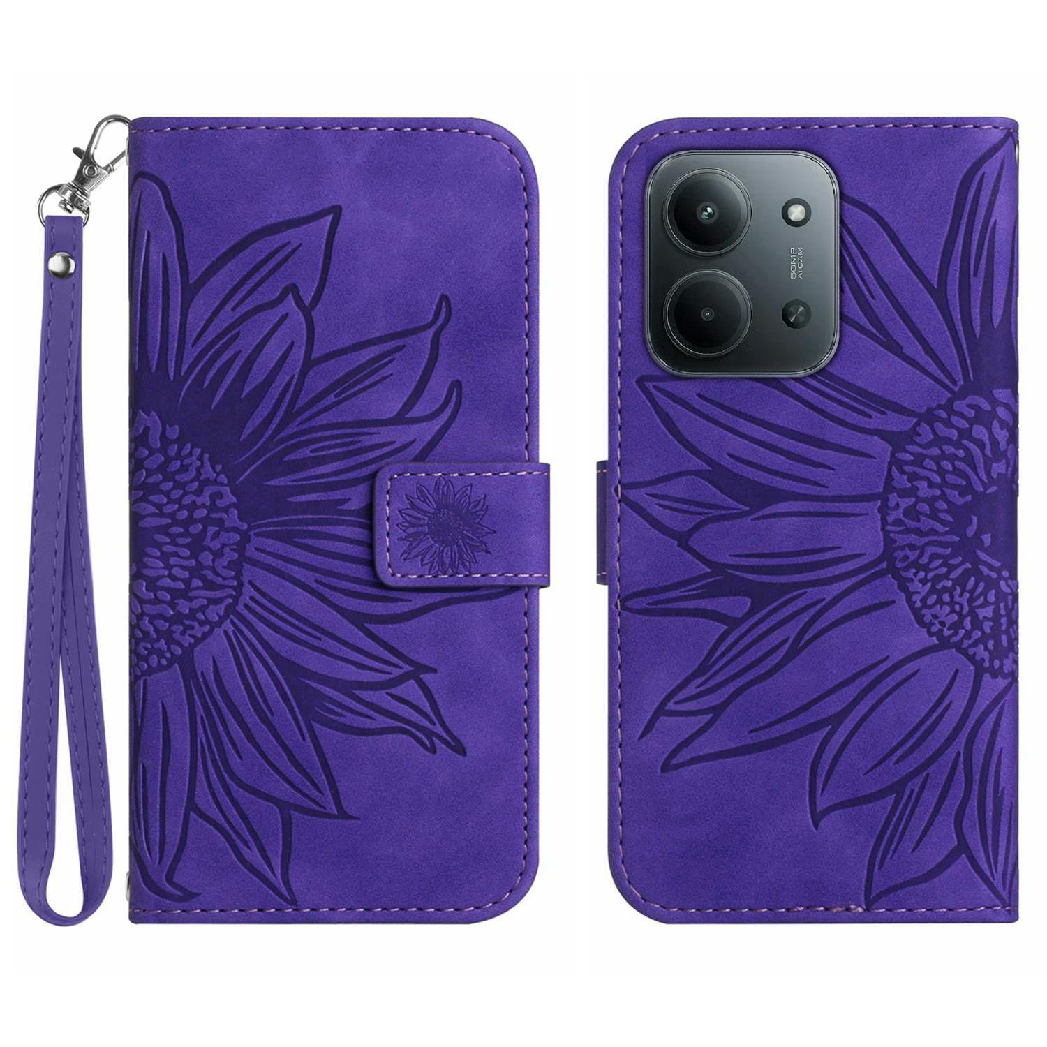 Для Xiaomi Redmi 15C 4G (171 мм) Чехол Кожаный кошелек с подсолнухом и ремешком на запястье Dark Purple
Для Xiaomi Redmi 15C 4G (171 мм) Чехол Кожаный кошелек с подсолнухом и ремешком на запястье Dark Purple