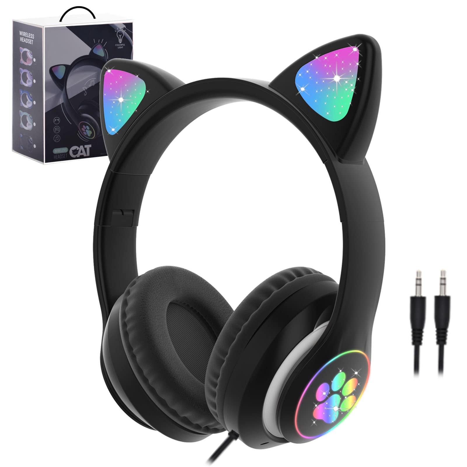 Наушники Megadream Наушники с кошачьими ушками Светодиодные боковые RGB-подсветки Bluetooth Длина 1 м Размер карты TF Детский беспроводной/проводной микрофон, подсветка/оба
Наушники Megadream Наушники с кошачьими ушками Светодиодные боковые RGB-подсветки Bluetooth Длина 1 м Размер карты TF Детский беспроводной/проводной микрофон, подсветка/оба