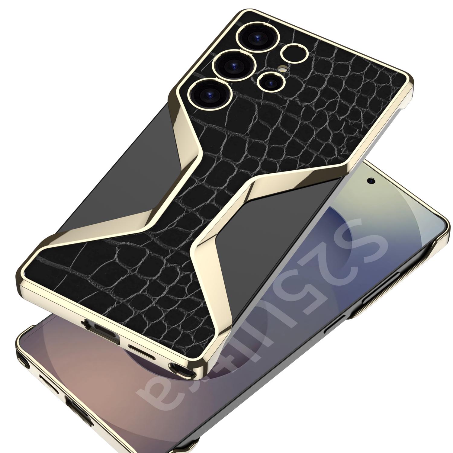 GKK For Samsung Galaxy S25 Ultra Boardless Case Crocodile Texture Electroplating PC+PU Slim Phone Back Cover White
GKK For Samsung Galaxy S25 Ultra Boardless Case Crocodile Texture Electroplating PC+PU Slim Phone Back Cover White