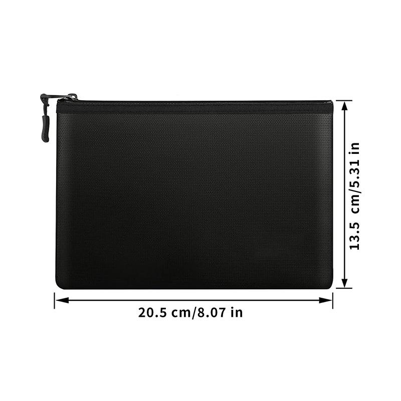 Multi-Size Fireproof & Waterproof Bag Small Size Id Card Storage Bag With Zipper For Certificates Money Cards(Black,Silver) 1Pc
Multi-Size Fireproof & Waterproof Bag Small Size Id Card Storage Bag With Zipper For Certificates Money Cards(Black,Silver) 1Pc