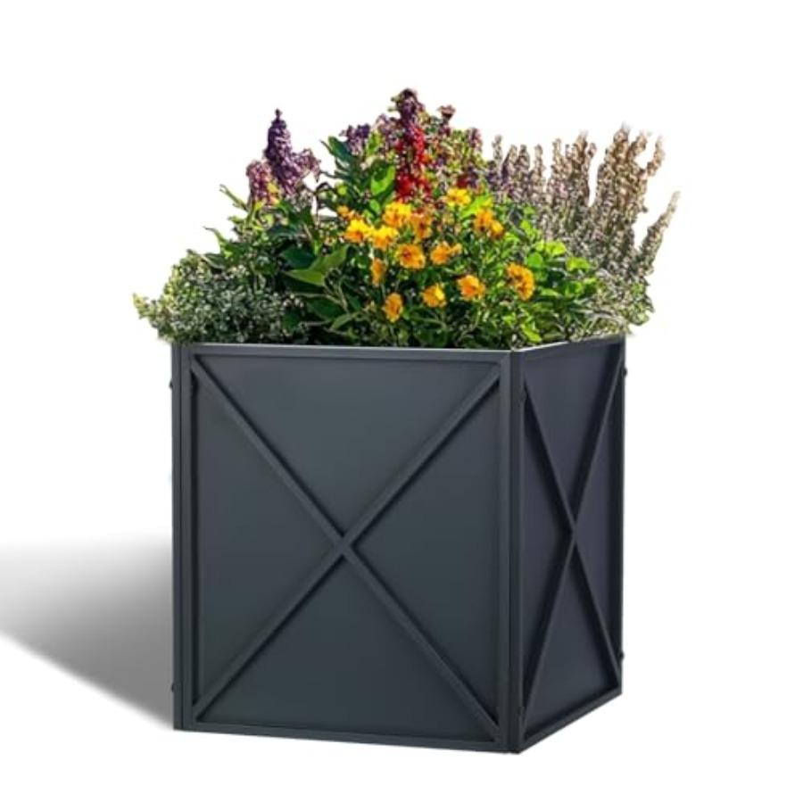 Large Square Metal Planter Box 17x 17x 18 Modern Grey Heavy Duty Outdoor Garden Patio Planter with Drainage Holes United States
Large Square Metal Planter Box 17x 17x 18 Modern Grey Heavy Duty Outdoor Garden Patio Planter with Drainage Holes United States