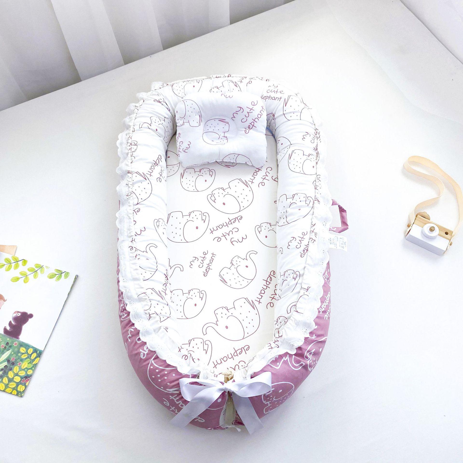 Гнездышко-кроватка для новорожденного из чистого хлопка с кружевом, съемное и моющееся - Кроватка для сна новорожденного 85 x 50 x 12 cm
Гнездышко-кроватка для новорожденного из чистого хлопка с кружевом, съемное и моющееся - Кроватка для сна новорожденного 85 x 50 x 12 cm