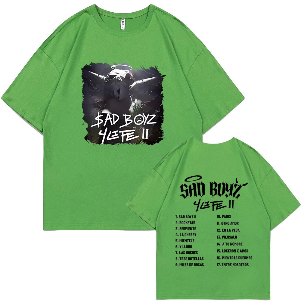 Junior H Sad Boyz 4 Life Album Double Sided Print T-shirt Men Women Clothing Fashion Oversized T Shirts Men s Hip Hop Streetwear 4XL
Junior H Sad Boyz 4 Life Album Double Sided Print T-shirt Men Women Clothing Fashion Oversized T Shirts Men s Hip Hop Streetwear 4XL