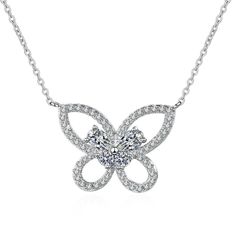 Женское ожерелье из стерлингового серебра с муассанитом и бриллиантом, белое золото 14 карат, ожерелье D, цвет VVS1, подвеска с бриллиантом и бабочкой, ювелирные изделия 0.7ct moissanite
Женское ожерелье из стерлингового серебра с муассанитом и бриллиантом, белое золото 14 карат, ожерелье D, цвет VVS1, подвеска с бриллиантом и бабочкой, ювелирные изделия 0.7ct moissanite