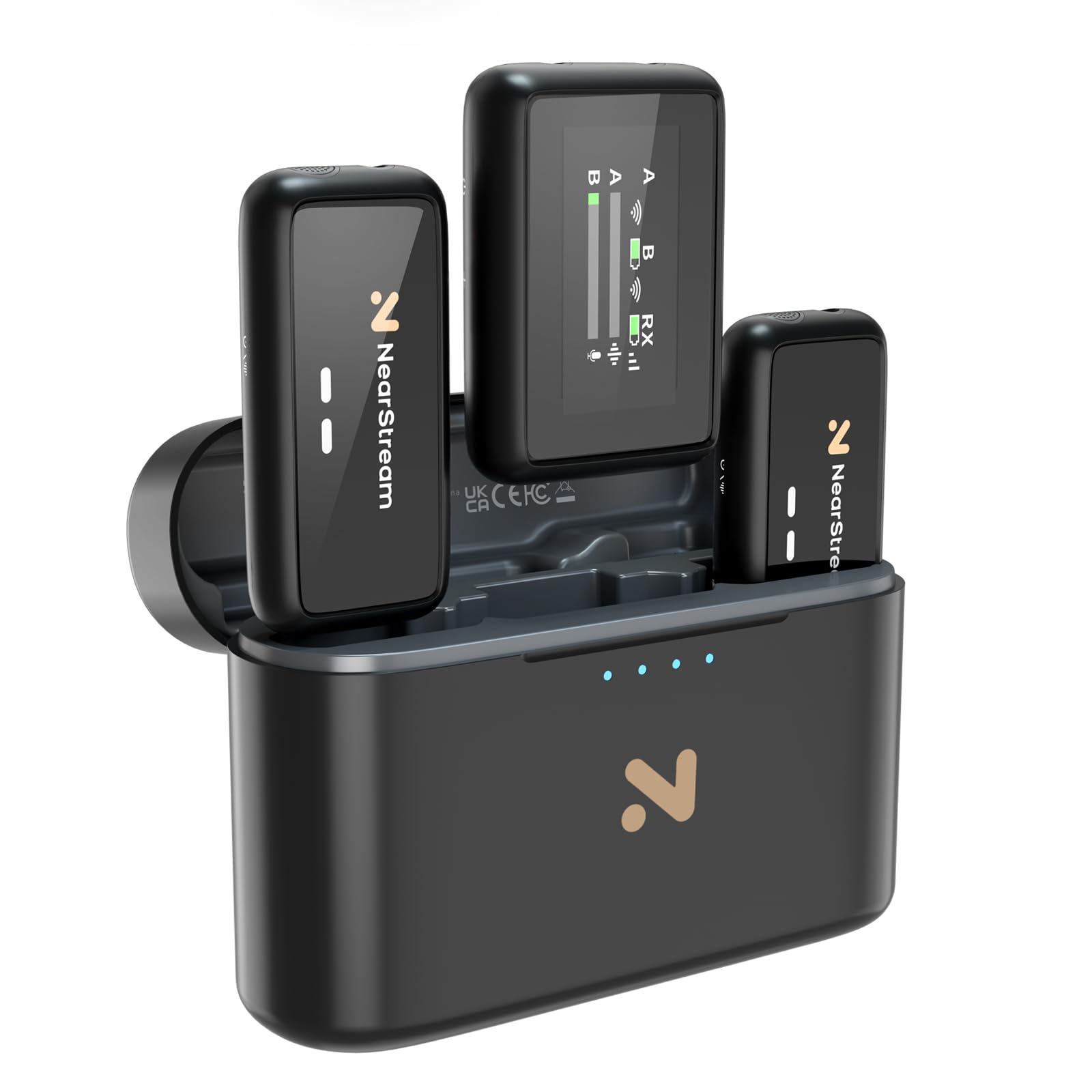 NearStream AWM20T Wireless Lavalier Microphone Set Transmitters 1 Receiver Charging for Technically 20 Hours Continuous 200M Transmission Noise чорний
NearStream AWM20T Wireless Lavalier Microphone Set Transmitters 1 Receiver Charging for Technically 20 Hours Continuous 200M Transmission Noise чорний