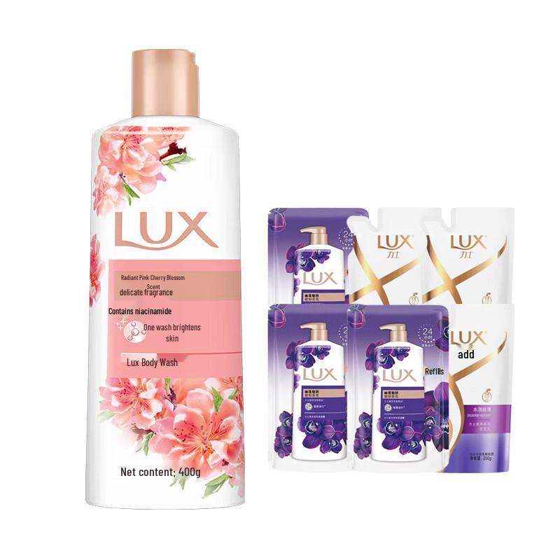 LUX Pink Cherry Blossom Scented Body Wash & Shampoo Set
LUX Pink Cherry Blossom Scented Body Wash & Shampoo Set