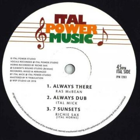 12inch Record RAS MCBEAN ITAL MICK RICHIE SAX Always There Always Dub 7 Sunsets IPM1203 Ital Power Musi 2018 UK Reggae Ska Dub
12inch Record RAS MCBEAN ITAL MICK RICHIE SAX Always There Always Dub 7 Sunsets IPM1203 Ital Power Musi 2018 UK Reggae Ska Dub