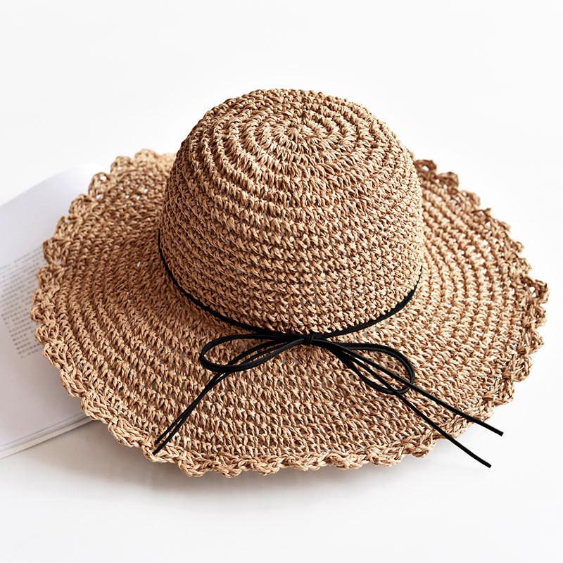 Women s Summer Foldable Beach Hat With Wide Brim Sun Hat Casual Straw Hat khaki Wave
Women s Summer Foldable Beach Hat With Wide Brim Sun Hat Casual Straw Hat khaki Wave