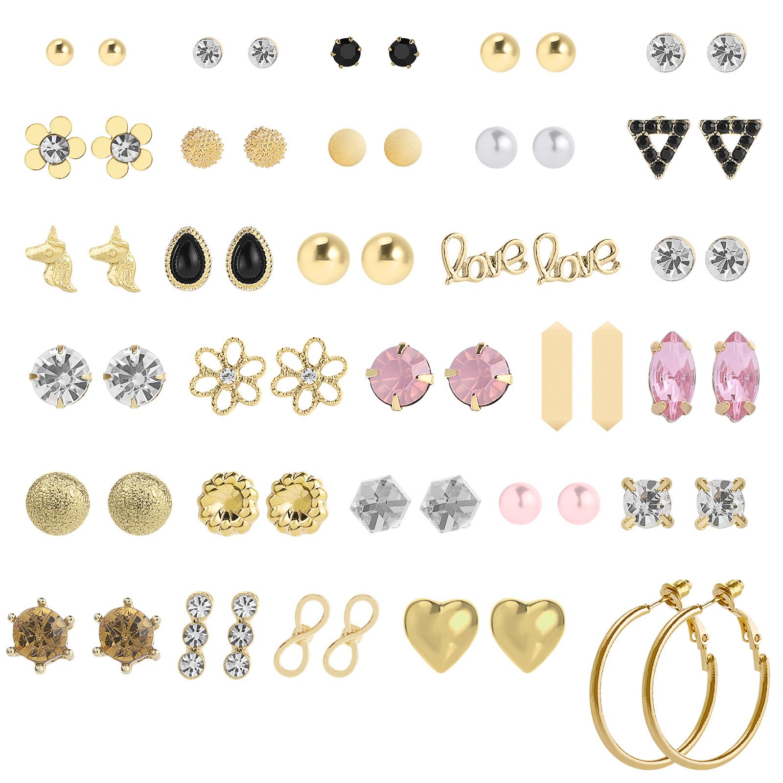 30 Pair Studs Set Banquet Multiple Favors Party Earrings Decor Daily Bling Women Wear Wedding Ear Geometric Rhinestone
30 Pair Studs Set Banquet Multiple Favors Party Earrings Decor Daily Bling Women Wear Wedding Ear Geometric Rhinestone