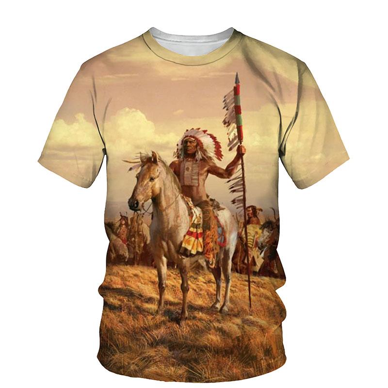 Men 3D Printing Indians Print Oversized T Shirts Summer Fashion Trend Statement Shirts Retro Funny Character Pattern Tops
Men 3D Printing Indians Print Oversized T Shirts Summer Fashion Trend Statement Shirts Retro Funny Character Pattern Tops