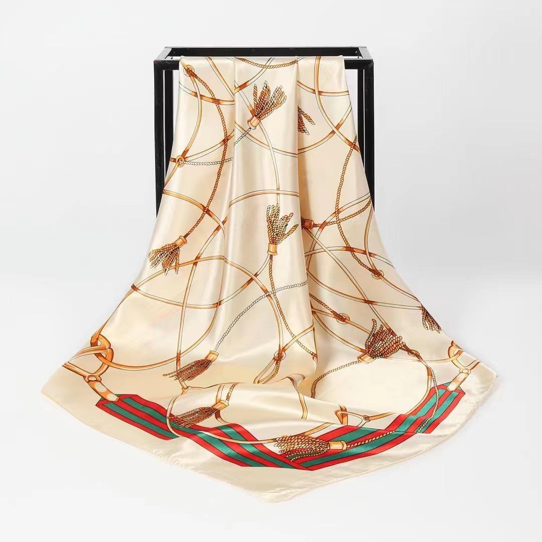 Модный шелковый атласный хиджаб, шарф для женщин, шаль с принтом листьев, шарф-мешок 90*90 см, квадратные шали и шарфы на шею One size
Модный шелковый атласный хиджаб, шарф для женщин, шаль с принтом листьев, шарф-мешок 90*90 см, квадратные шали и шарфы на шею One size