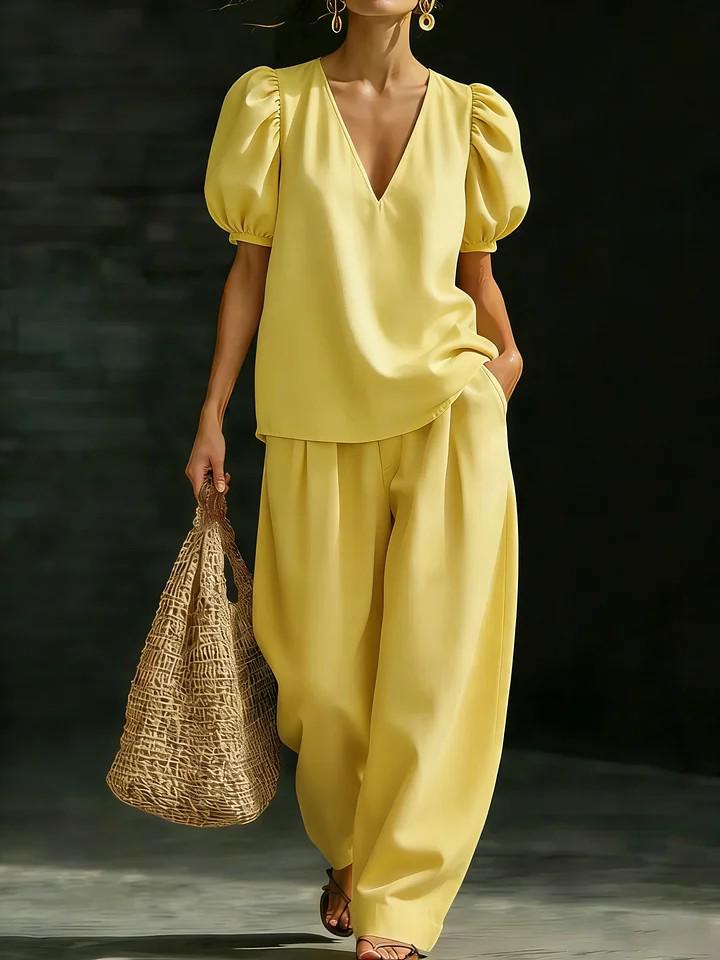 2026 Puff Sleeve V-neck Short Sleeve Women s Fashion Suit XXL жовтий
2026 Puff Sleeve V-neck Short Sleeve Women s Fashion Suit XXL жовтий