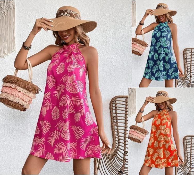 Женское модное летнее повседневное платье, платье с лямкой на шее, платье с лямкой на шее и принтом листьев, современное повседневное праздничное мини-платье без рукавов S красный
Женское модное летнее повседневное платье, платье с лямкой на шее, платье с лямкой на шее и принтом листьев, современное повседневное праздничное мини-платье без рукавов S красный