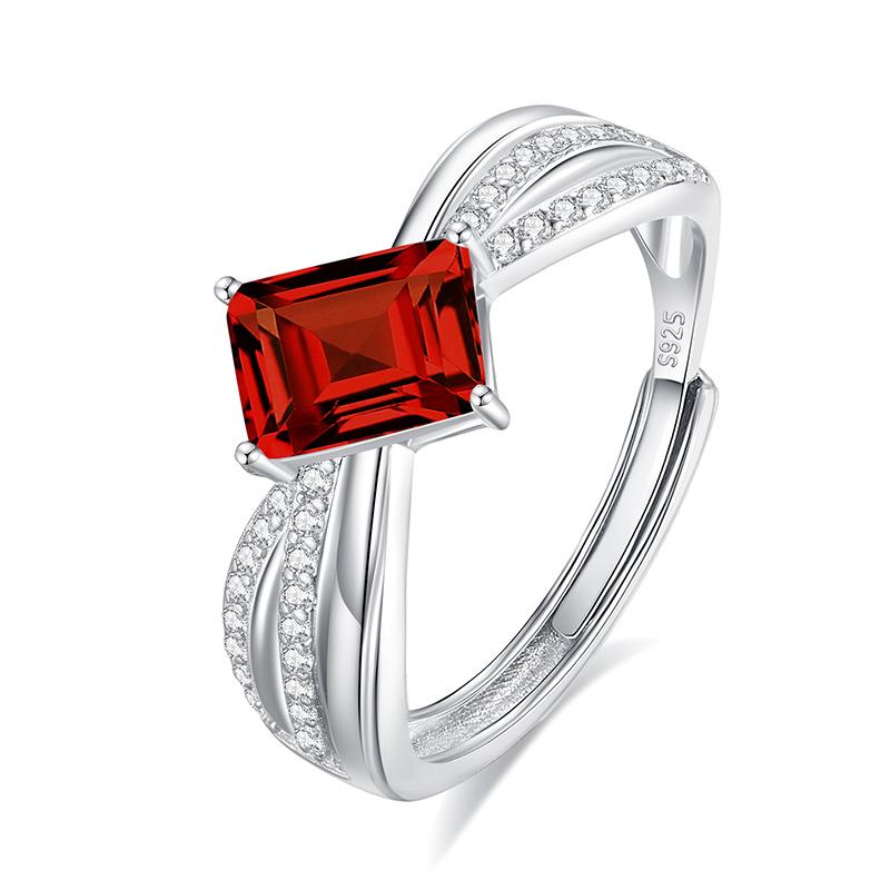 Square natural crystal stone ring light luxury color treasure high sense s925 sterling silver fashion open ring
Square natural crystal stone ring light luxury color treasure high sense s925 sterling silver fashion open ring