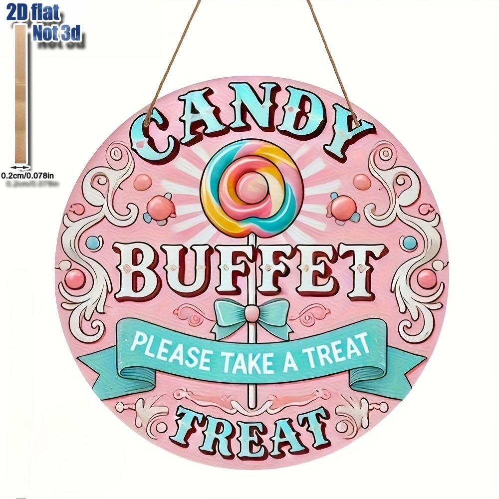 2D Flat Candy Buffet Round Wooden Hanging Sign, Wood Wall Decor, Garage Door Eave - Multipurpose Art Deco Style, Candy Bar Decor, Bar Decoration 20*20cm
2D Flat Candy Buffet Round Wooden Hanging Sign, Wood Wall Decor, Garage Door Eave - Multipurpose Art Deco Style, Candy Bar Decor, Bar Decoration 20*20cm