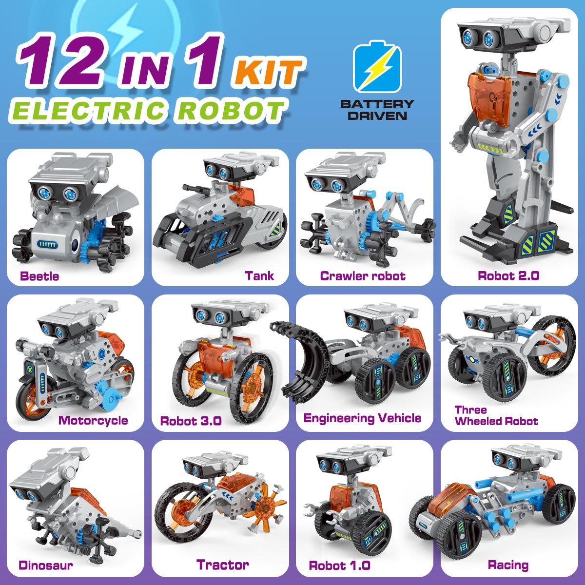 12-in-1 Solar-Powered DIY Educational Robot Kit for Kids
12-in-1 Solar-Powered DIY Educational Robot Kit for Kids