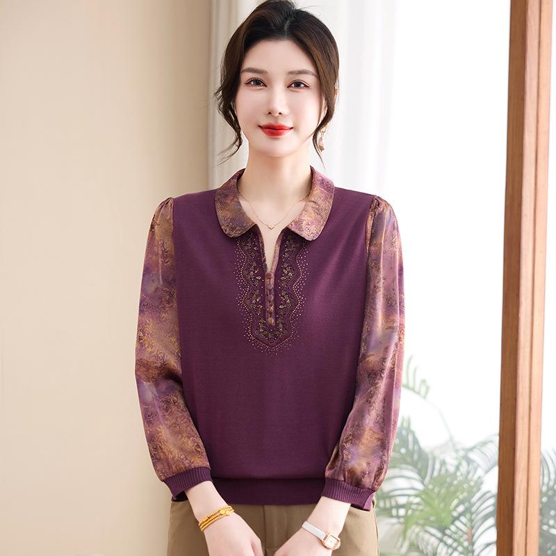 Stylish Nine-Sleeve Top for Middle-Aged Women - Spring Layer Shirt for Women in their 50s and 60s 3XL (suggested 130-145 jin)
Stylish Nine-Sleeve Top for Middle-Aged Women - Spring Layer Shirt for Women in their 50s and 60s 3XL (suggested 130-145 jin)