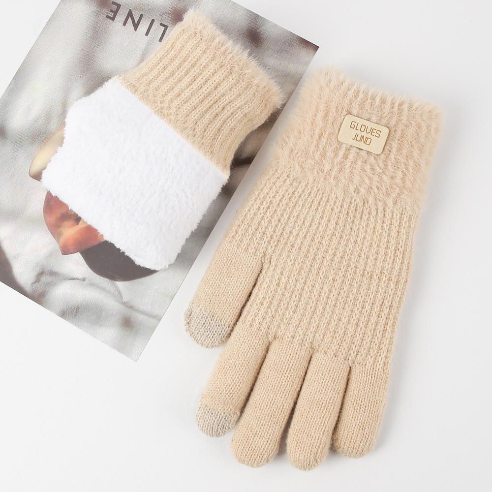 Knitted Gloves, Women s Autumn and Winter Styles, Double-layer Velvet Thickened, Warm Woolen Gloves, Cold Resistant Touchscreen Gloves L
Knitted Gloves, Women s Autumn and Winter Styles, Double-layer Velvet Thickened, Warm Woolen Gloves, Cold Resistant Touchscreen Gloves L