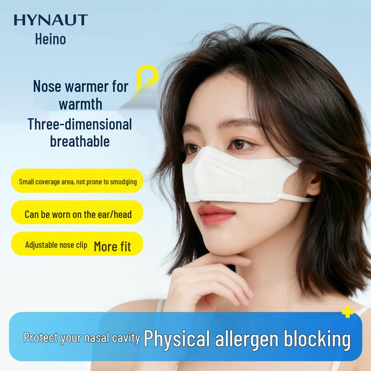 Hais Haina 3D Breathable Nose Mask: Dustproof, Warm, Cold Protection, Individually Packaged.
Hais Haina 3D Breathable Nose Mask: Dustproof, Warm, Cold Protection, Individually Packaged.