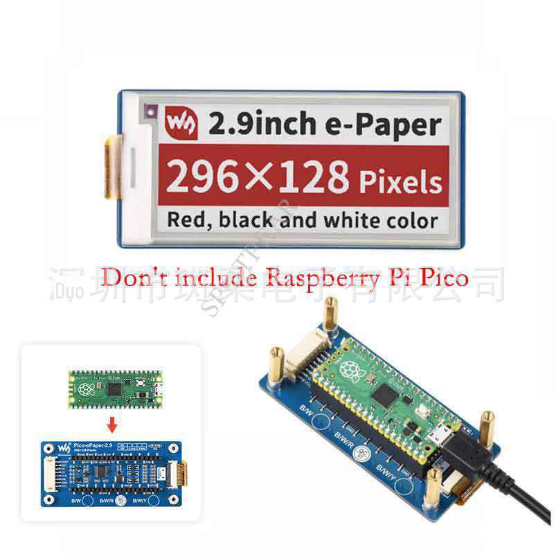 Raspberry Pi Pico 2.9 Екран E-Ink Плата розширення, Тип B, Роздільна здатність 296×128 Waveshare
Raspberry Pi Pico 2.9 Екран E-Ink Плата розширення, Тип B, Роздільна здатність 296×128 Waveshare
