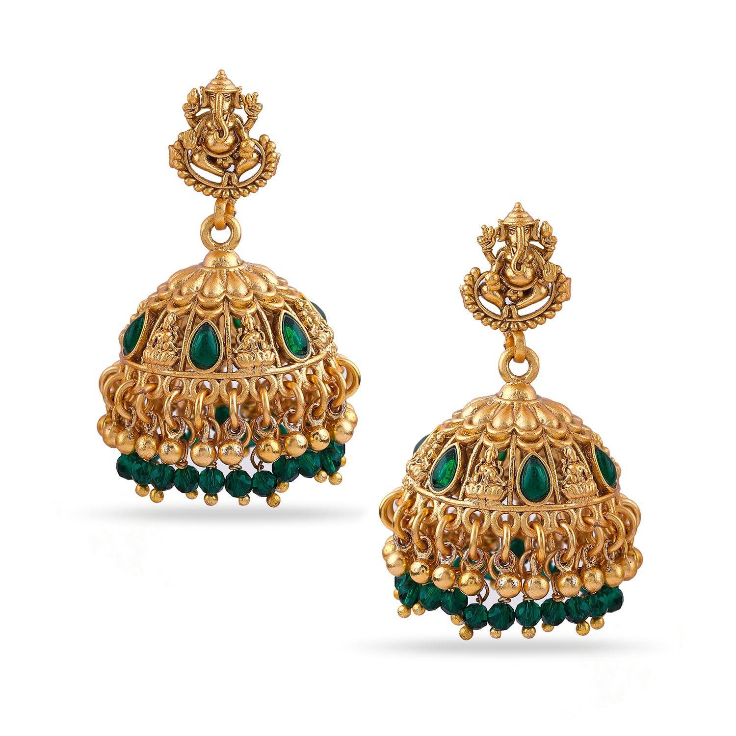 Jhumka Earrings Gold Plated Stylish Traditional Trendy Jewellery Gift for Women & Girls
Jhumka Earrings Gold Plated Stylish Traditional Trendy Jewellery Gift for Women & Girls