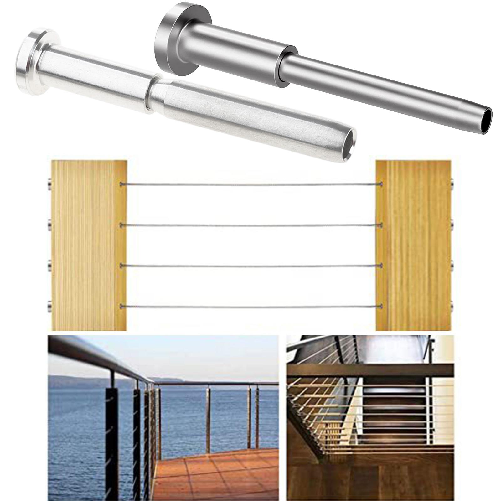 10pcs Steel Invisible Cable Railing set Receiver & Swage Stud End Cable Railing Systems Suitable for Wood/Metal Posts 3
10pcs Steel Invisible Cable Railing set Receiver & Swage Stud End Cable Railing Systems Suitable for Wood/Metal Posts 3