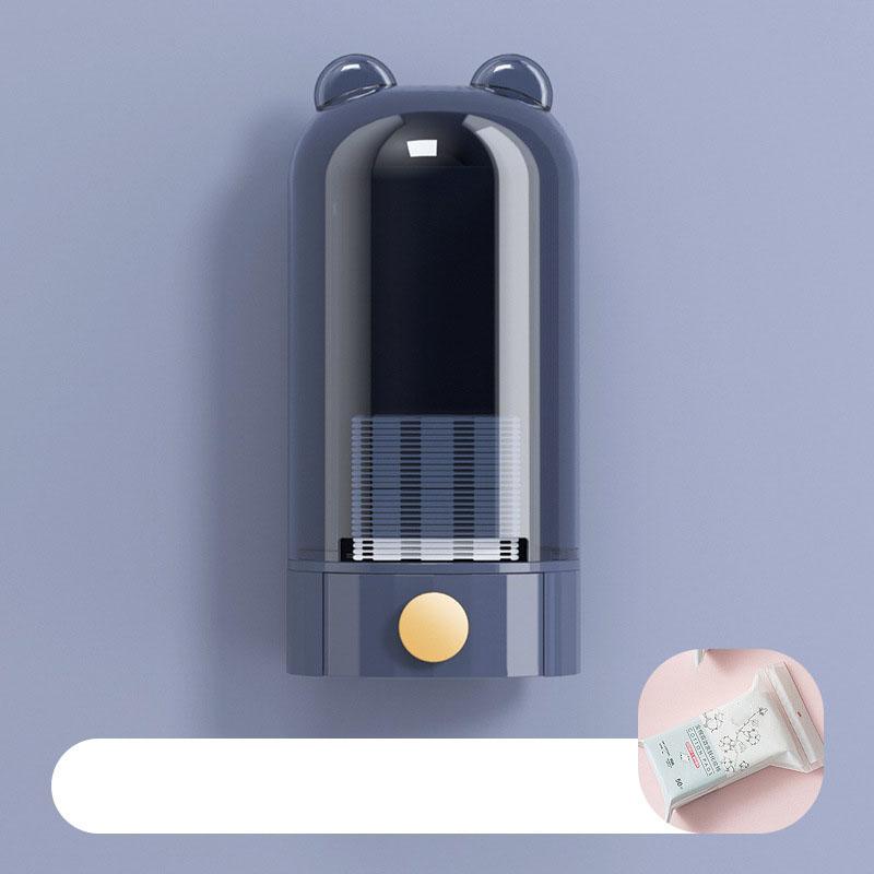 Диспенсер для ватных дисков автоматический пылезащитный прозрачный настенный держатель для косметических дисков синий
Диспенсер для ватных дисков автоматический пылезащитный прозрачный настенный держатель для косметических дисков синий