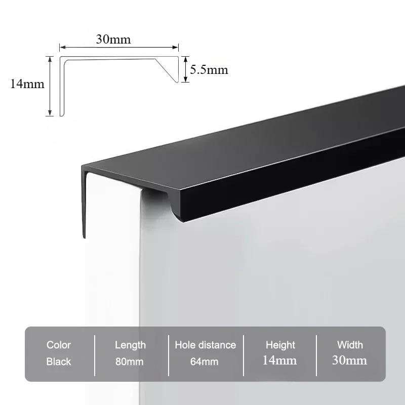 Hidden Furniture Handles Matte Black Gold Silver Kitchen Cabinet Pull Wardrobe Pull Not punched Handles for Cabinets and Drawers
Hidden Furniture Handles Matte Black Gold Silver Kitchen Cabinet Pull Wardrobe Pull Not punched Handles for Cabinets and Drawers