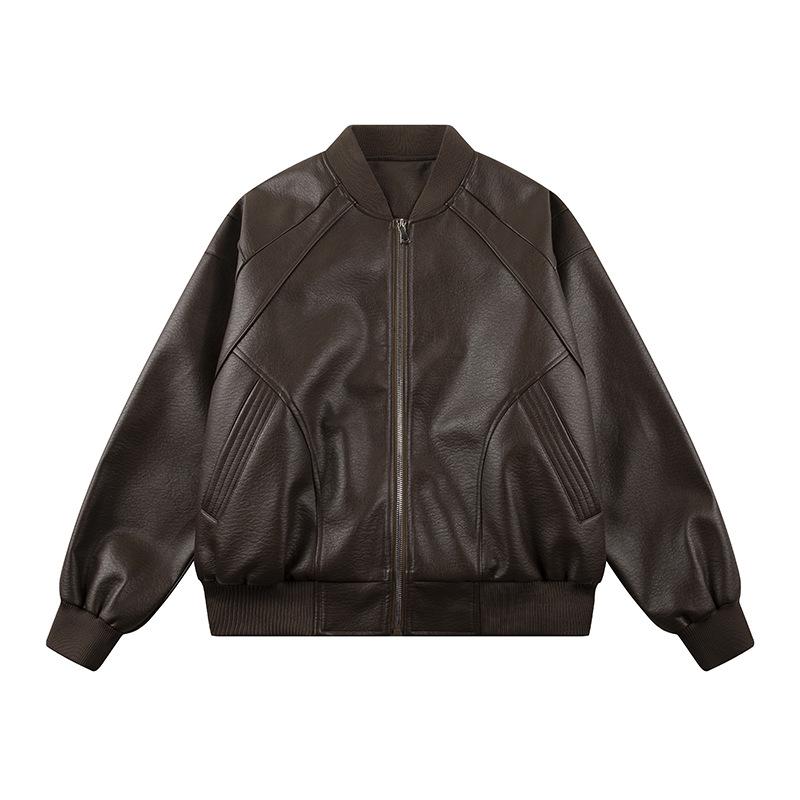 2026 Spring/Autumn New Temperament Motorcycle Baseball Leather Jacket - Casual Style L кавовий
2026 Spring/Autumn New Temperament Motorcycle Baseball Leather Jacket - Casual Style L кавовий