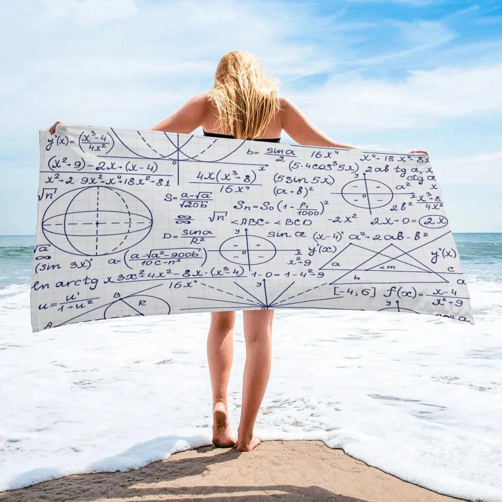 Math Beach Towel Polyester Physics Formula Bath Towel Absorbent Soft Quick Dry Towels for Gym, Spa, Travel, Camping, Swim, Sport W40*H60(CM)
Math Beach Towel Polyester Physics Formula Bath Towel Absorbent Soft Quick Dry Towels for Gym, Spa, Travel, Camping, Swim, Sport W40*H60(CM)