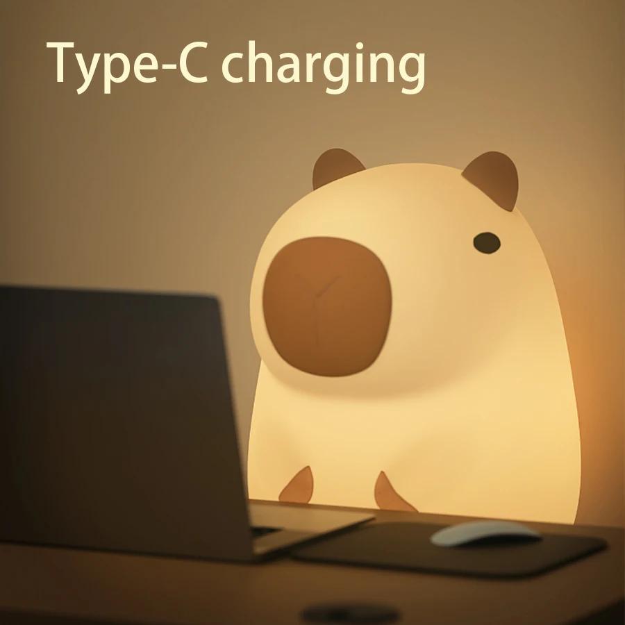 Cute Cartoon Capybara Shape Night Light Silicone Touch Bedside Lamp Desktop Decor A
Cute Cartoon Capybara Shape Night Light Silicone Touch Bedside Lamp Desktop Decor A