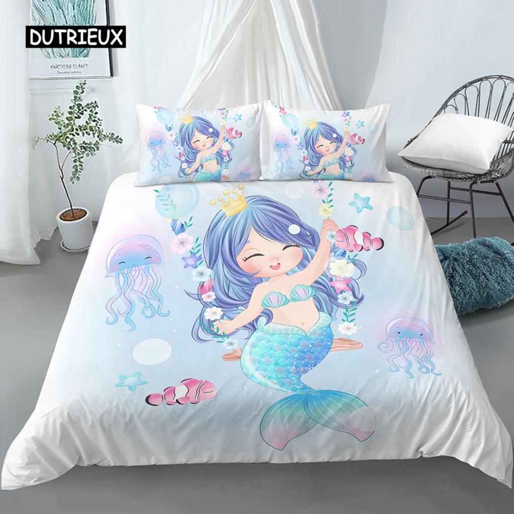 Комплект постельного белья, пододеяльник для детской кроватки, детский, синий, с рисунком русалки, Edredones Niños Girls, принцесса, полиэстер, пододеяльник US Full(200x230cm)
Комплект постельного белья, пододеяльник для детской кроватки, детский, синий, с рисунком русалки, Edredones Niños Girls, принцесса, полиэстер, пододеяльник US Full(200x230cm)