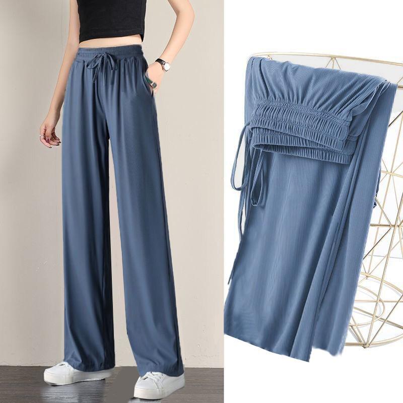 Women s Summer Ice Silk Wide-Leg Black Pants - Lightweight, Loose, Straight for Casual or Sports Wear 3XL синий
Women s Summer Ice Silk Wide-Leg Black Pants - Lightweight, Loose, Straight for Casual or Sports Wear 3XL синий