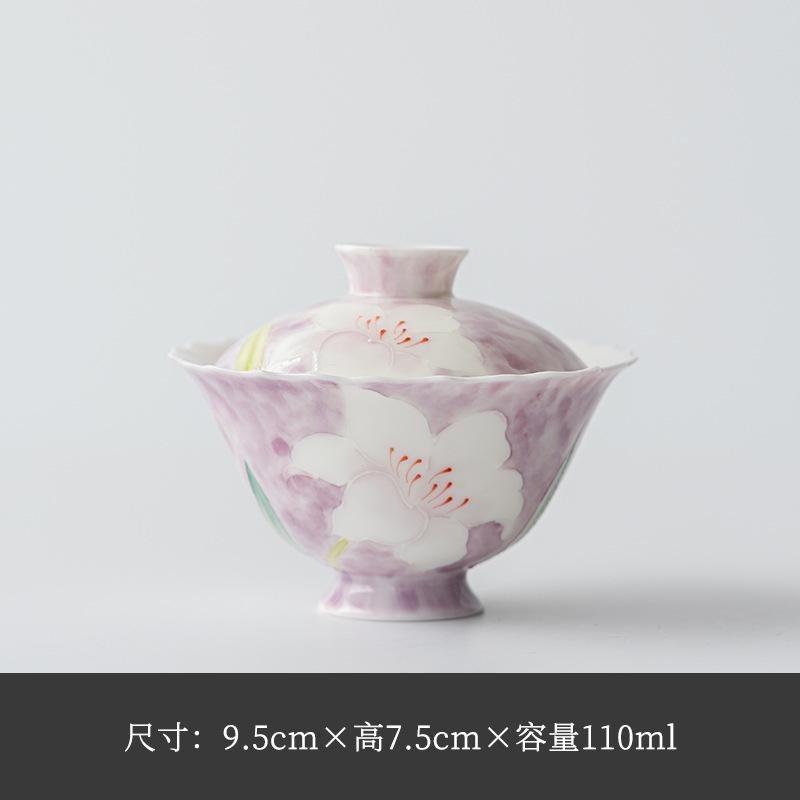 110ml Hand-painted Lily Gaiwan Vintage Tea Tureen Tea Bowl With Lid Kit Tea Brewing Cover Bowl Chinese Tea Set Collection
110ml Hand-painted Lily Gaiwan Vintage Tea Tureen Tea Bowl With Lid Kit Tea Brewing Cover Bowl Chinese Tea Set Collection
