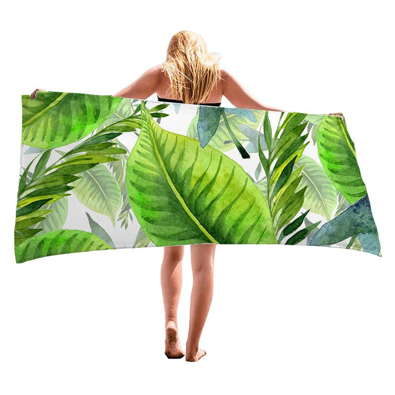 Tropical plant pattern digital-printed polyester Superfine fiber double-sided fleece Beach vacation bath towel, beach towel W40*H60(CM)
Tropical plant pattern digital-printed polyester Superfine fiber double-sided fleece Beach vacation bath towel, beach towel W40*H60(CM)