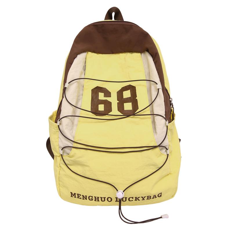 Рюкзак уличный контрастного цвета, легкий дорожный маленький рюкзак, школьный рюкзак для учеников средней и старшей школы Small жёлтый