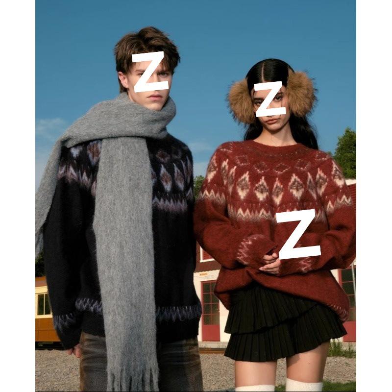 Nordic Fair Isle Red Sweater - Trendy Unisex Couple s Knit for Autumn/Winter with Christmas Design, Available in Navy Blue. M
Nordic Fair Isle Red Sweater - Trendy Unisex Couple s Knit for Autumn/Winter with Christmas Design, Available in Navy Blue. M