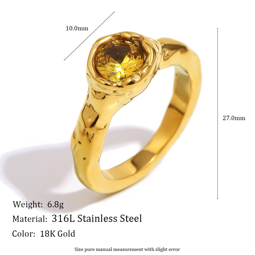 E.B.belle Fashion Women s Shiny Single Champagne Color Zircon Thin Rings Gold Plated Stainless Steel Jewelry Accessories 8 золотий
E.B.belle Fashion Women s Shiny Single Champagne Color Zircon Thin Rings Gold Plated Stainless Steel Jewelry Accessories 8 золотий