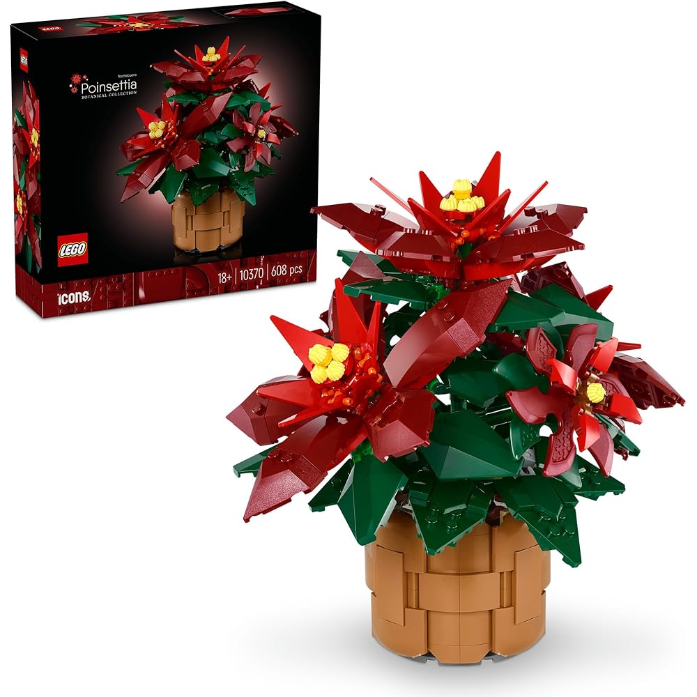 LEGO Botanical Poinsettia Building Set 10370 Decorative Toy for Home and Garden
LEGO Botanical Poinsettia Building Set 10370 Decorative Toy for Home and Garden